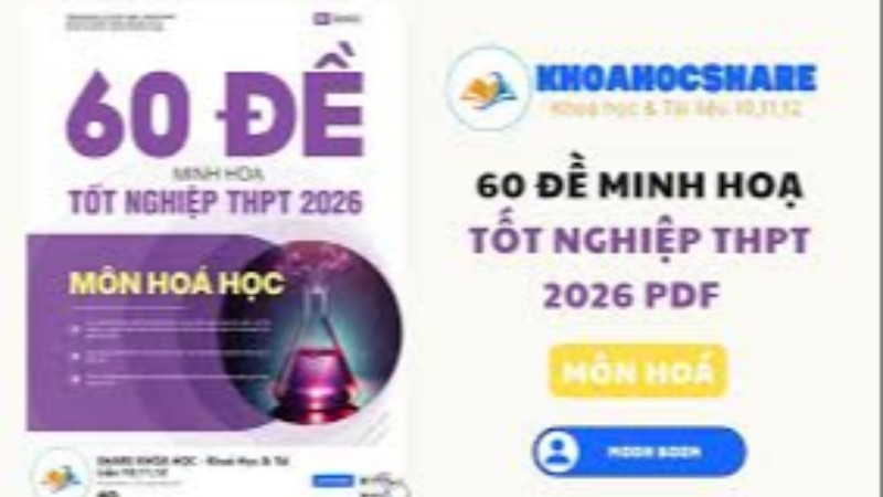 Đề minh họa THPTQG 2026 môn Hóa học